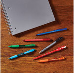 Paper mate flexgrip ultra - 4 stylos bille rétractables - noir bleu rouge vert - pointe 1.0mm - sous blister