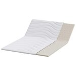 vidaXL Coussins de Matelas Blanc 160 x 200 cm Polyester sans colle