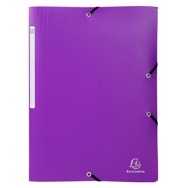 Chemise À Élastiques 3 Rabats Pp Opak - A4 - Violet - Exacompta