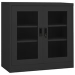 vidaXL Armoire de bureau et jardinière Anthracite 90x40x113 cm Acier