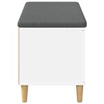 vidaXL Banc d'entrée avec coussin avec stockage Blanc 100 x 38 x 46 cm