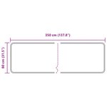 vidaXL Coureur de Tapis MARSA Gris 80 x 350 cm Polyester et PVC