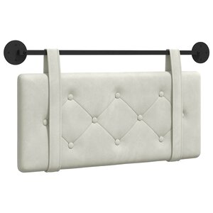 vidaXL Tête de lit suspendue Crème Velours