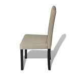 vidaXL Chaises à manger lot de 4 poil de chameau tissu