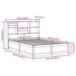 vidaXL Cadre de lit sans matelas 120x190 cm bois de pin massif