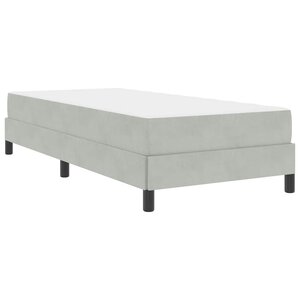 vidaXL Lit à ressorts avec matelas Gris clair 80 x 220 cm tissu