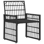 vidaXL Ensemble de meubles d'extérieur 5 pc Noir et Gris foncé