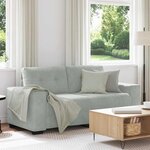 vidaXL Canapé causeuse gris clair 140 cm velours