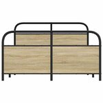 vidaXL Cadre de lit en métal sans matelas chêne sonoma 140x190 cm