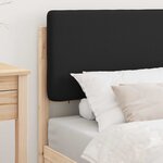 vidaXL Cadre de lit avec tête de lit rembourrée Noir 80 x 200 cm