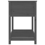 vidaXL Jardinière avec étagère Gris 111 5x54x81 cm Bois massif de pin