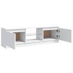 vidaXL Meuble TV avec lumières LED Blanc 120x30x36 cm