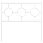vidaXL Tête de lit métal blanc 90 cm