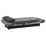 Banquette clic clac 3 places - Motif New York jaune -  Style Contemporain - L 190 x P92 cm - MILA