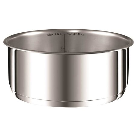 TEFAL L9252944 Ingenio Preference Casserole 18 cm (2,1 L), Inox, Non revetue, Induction, Four, Poignée amovible vendue séparément