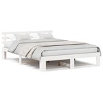 vidaXL Cadre de Lit en Bois Blanc Bois 160 x 200 cm Durable