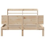 vidaXL Cadre de lit avec tête de lit 120x190 cm bois de pin massif
