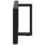 vidaXL Pieds de table basse en T  2 pièces  noir  70 x 25 x (42-43) cm  acier