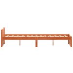vidaXL Cadre de lit Marron cire 140 x 190 cm Bois massif en pin