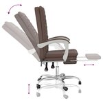 vidaXL Fauteuil inclinable de bureau Marron Similicuir