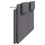 vidaXL Coussin de tête de lit gris 180 cm similicuir