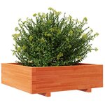 vidaXL Jardinière cire marron 80x80x26 5 cm bois de pin massif