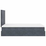 vidaXL Cadre de lit ottoman avec matelas gris foncé 120x190 cm velours