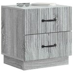 vidaXL Cabinet de chevet avec tiroir Sonoma gris 43 x 34 5 x 44 5 cm