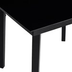 vidaXL Ensemble à manger de jardin et coussins 3 Pièces noir rotin verre