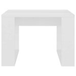 vidaXL Table d'appoint Blanc 50x50x35 cm Bois d’ingénierie