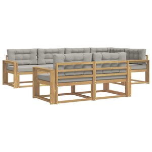 vidaXL Ensemble de canapés d'extérieur 6 Pièces Blanc et gris clair