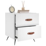 vidaXL Table de chevet blanc 40x35x47 5 cm bois d’ingénierie