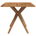 vidaXL Table de jardin carrée 85x85x75 cm bois d'acacia solide