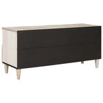 vidaXL Meuble TV Blanc 100 x 33 x 46 cm bois de manguier massif
