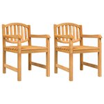 vidaXL Ensemble à manger de jardin 5Pièces Bois de teck massif