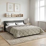 vidaXL Duvet d'hiver Matelassé Gris clair 200 x 200 cm