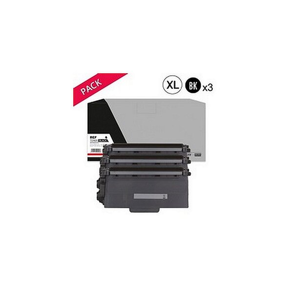 Pack de 3 toners noirs générique brother tn-3380 - brother tn3380