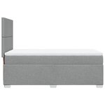 vidaXL Sommier à lattes de lit avec matelas gris clair 80x200 cm tissu