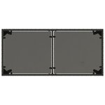 vidaXL Table de jardin dessus en verre noir 115x54x74cm résine tressée