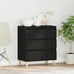 vidaXL Buffet avec tiroir Chêne noir 60 x 35 x 70 cm Bois d'ingénierie
