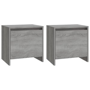vidaXL Tables de chevet 2 Pièces Sonoma gris 45x34x44 5cm bois ingénierie