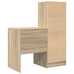 vidaXL Bureau avec tiroir avec étagère 2 Pièces Chêne Sonoma