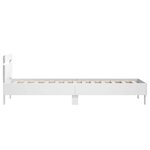 vidaXL Cadre de lit avec bandes LED Blanc Bois d'ingénierie