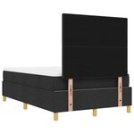 Lit à ressort vidaXL avec matelas et banc Noir 120x200 cm en tissu