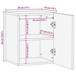 vidaXL Cabinet de Salle de Bain Montage mural Marron 38 x 33.5 x 48 cm