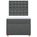 vidaXL Sommier à lattes de lit et matelas Gris foncé 90x190 cm Tissu