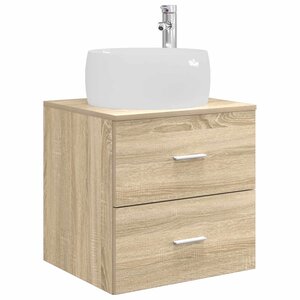 vidaXL Vanité de lavabo mural Chêne Sonoma 49 5 x 44 5 x 66 cm