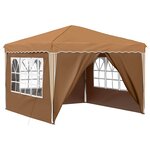vidaXL Tente de fête pop-up 288 x 288 x 245 cm Beige Tissu Oxford