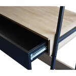Bureau avec étagere en metal - L 84 x P 45 x H 165 cm - DOVER
