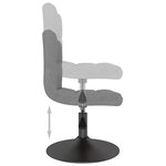 vidaXL Chaises pivotantes à manger lot de 4 gris clair velours